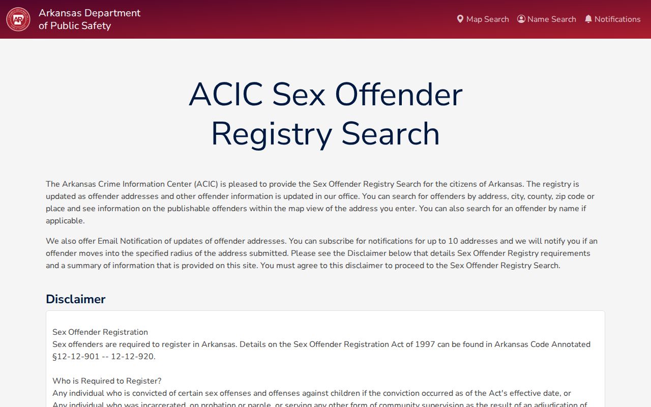 Jonesboro people search Arkansas ACIC registry lookup