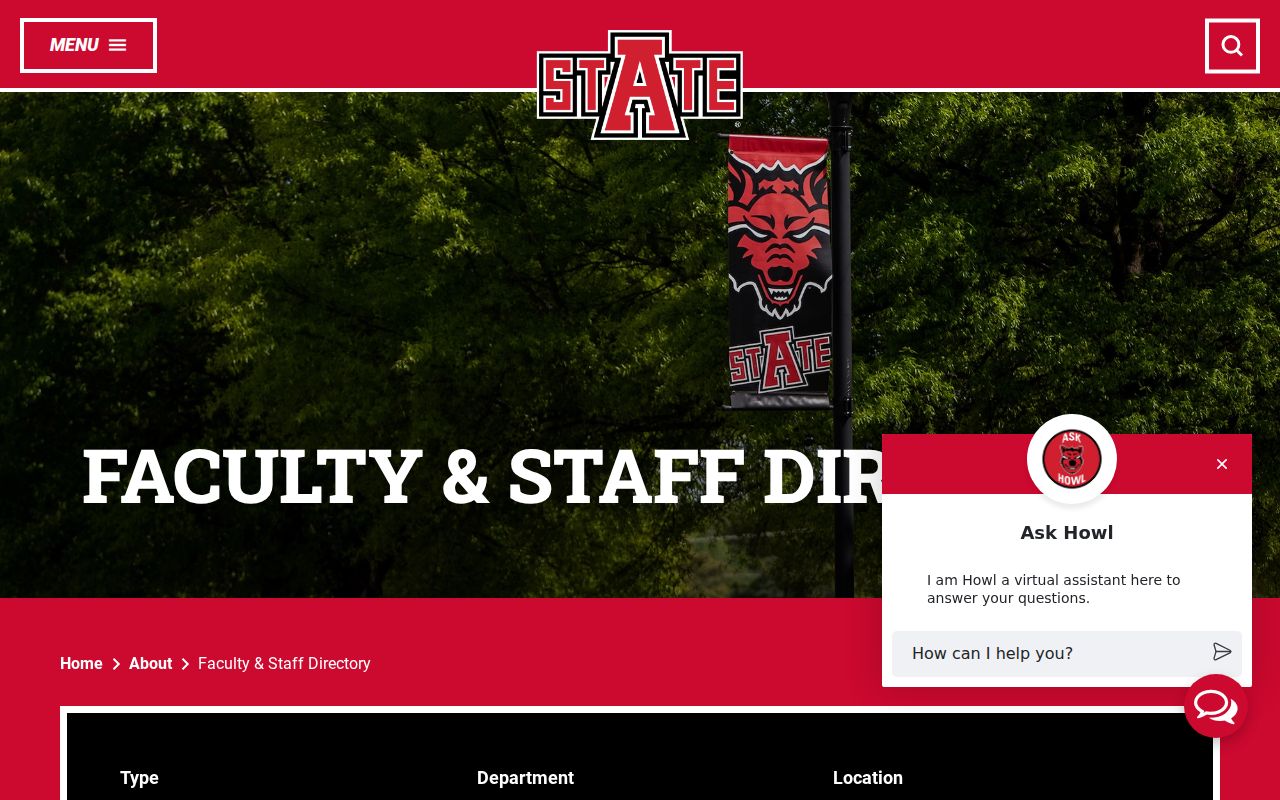 Jonesboro people search Arkansas State University faculty staff directory