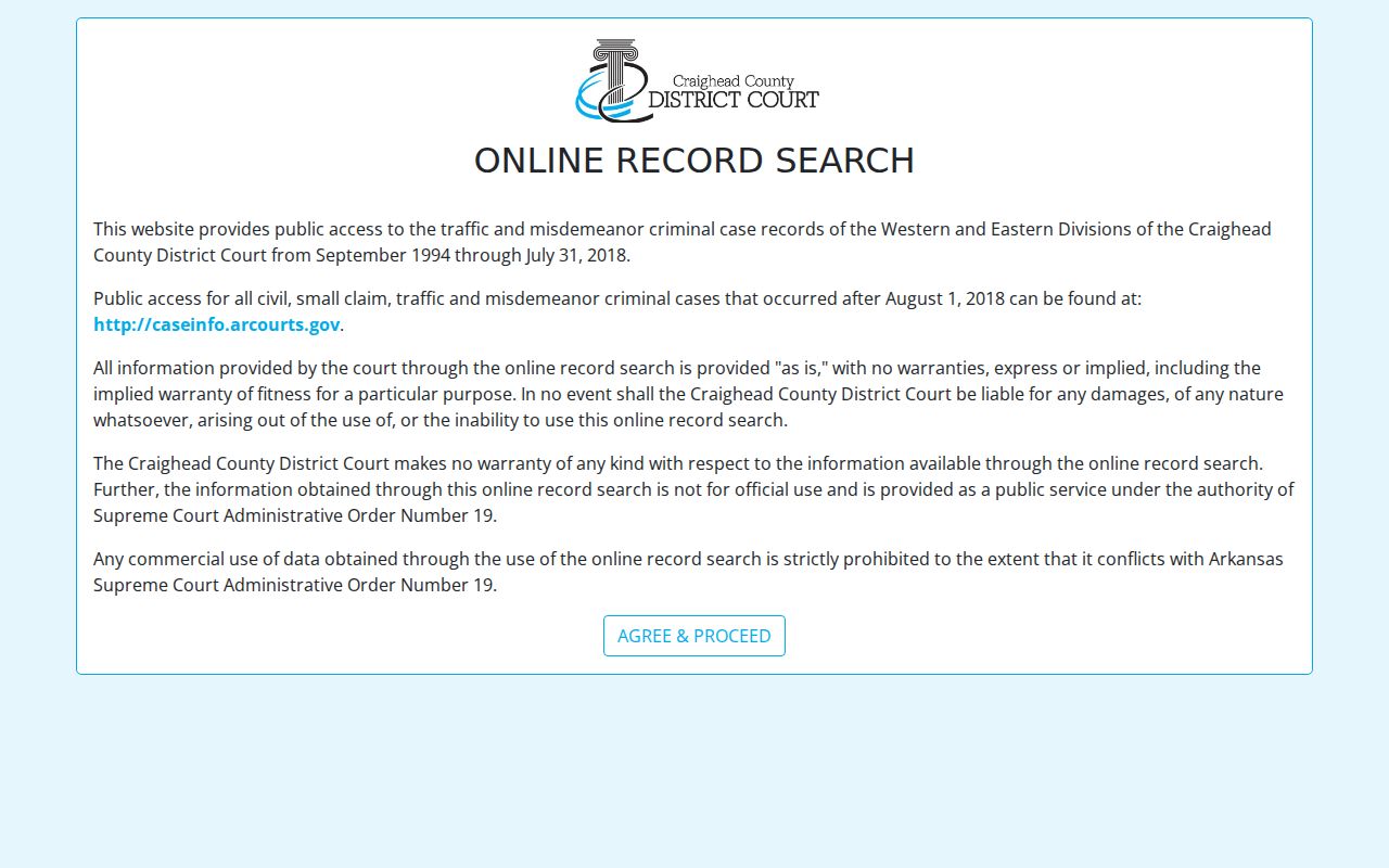 Jonesboro people search Craighead District Court legacy records